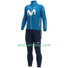 Fietskleding (Fietsshirt Lange Mouw + Lange Koersbroek) 2020 Movistar Team N001